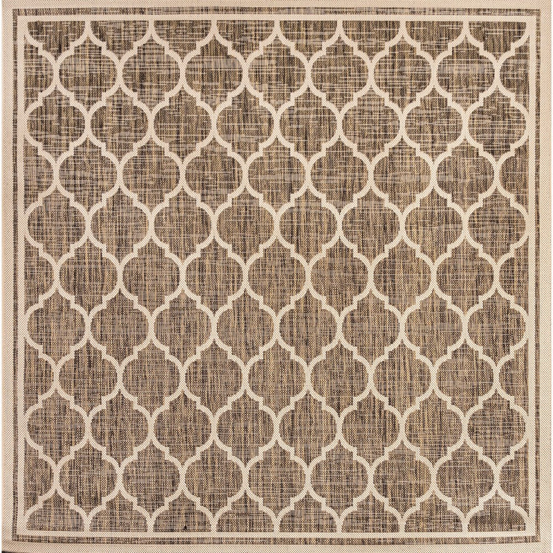 Trebol Moroccan Trellis Textured Weave Indoor/outdoor Square Rug