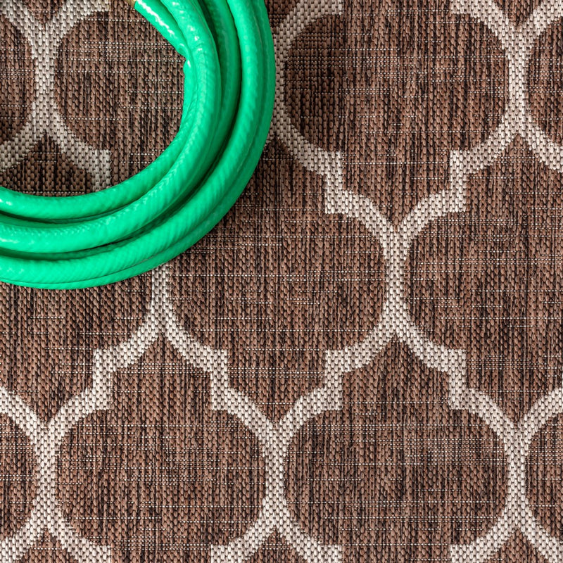 Trebol Moroccan Trellis Textured Weave Indoor/outdoor Area Rug