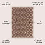 Trebol Moroccan Trellis Textured Weave Indoor/outdoor Area Rug