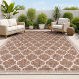 Trebol Moroccan Trellis Textured Weave Indoor/outdoor Area Rug