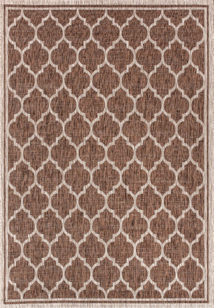 Trebol Moroccan Trellis Textured Weave Indoor/outdoor Area Rug