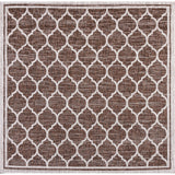 Trebol Moroccan Trellis Textured Weave Indoor/outdoor Square Rug
