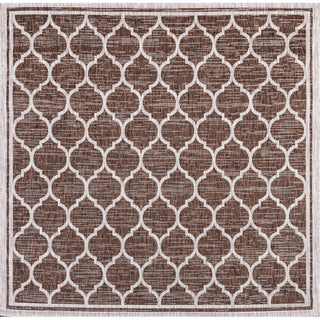 Trebol Moroccan Trellis Textured Weave Indoor/outdoor Square Rug