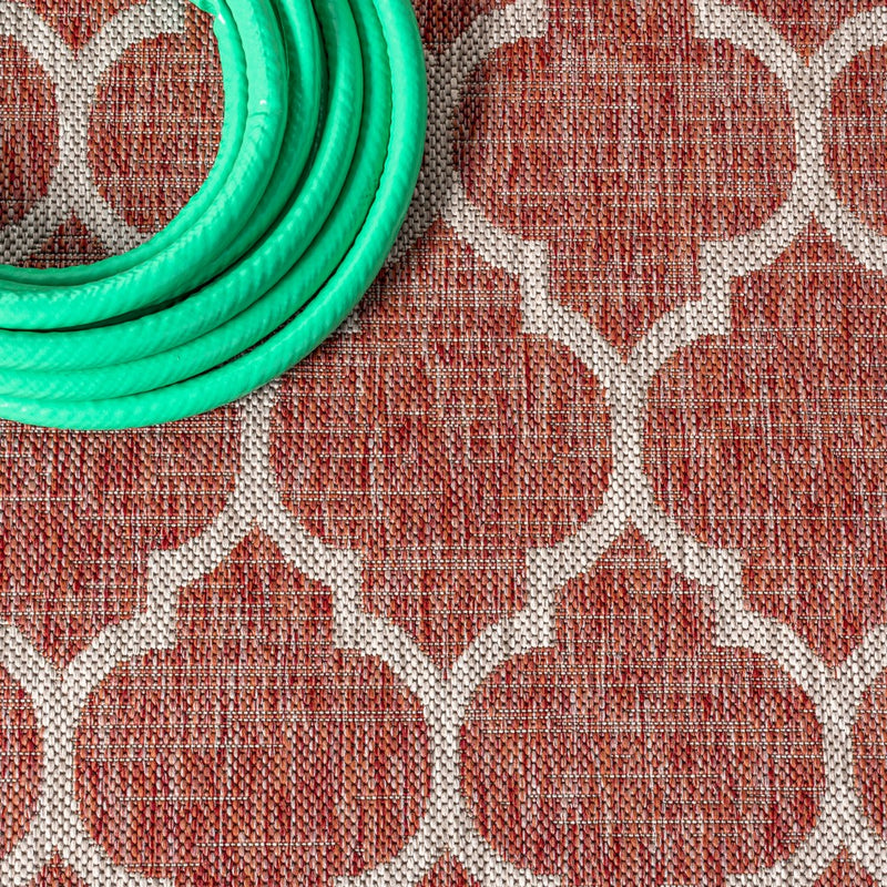 Trebol Moroccan Trellis Textured Weave Indoor/outdoor Area Rug