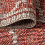 Trebol Moroccan Trellis Textured Weave Indoor/outdoor Square Rug