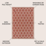 Trebol Moroccan Trellis Textured Weave Indoor/outdoor Area Rug