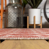 Trebol Moroccan Trellis Textured Weave Indoor/outdoor Square Rug
