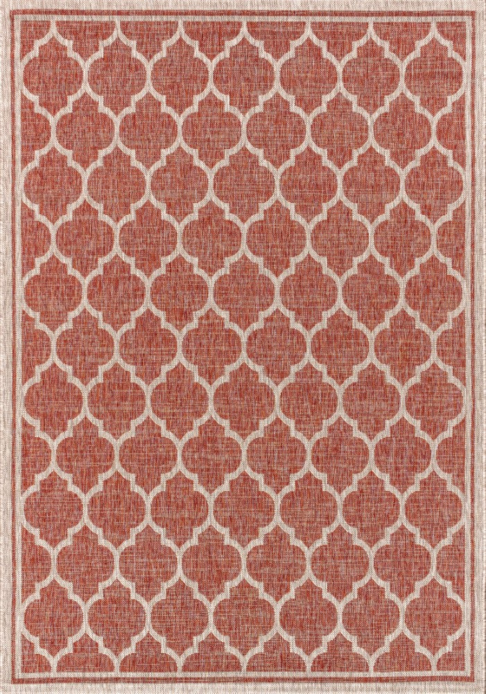 Trebol Moroccan Trellis Textured Weave Indoor/outdoor Area Rug