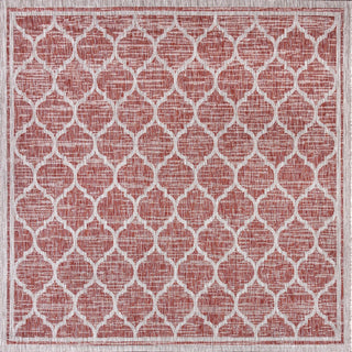 Trebol Moroccan Trellis Textured Weave Indoor/outdoor Square Rug