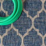 Trebol Moroccan Trellis Textured Weave Indoor/outdoor Square Rug