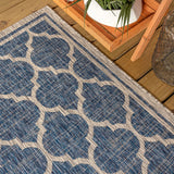 Trebol Moroccan Trellis Textured Weave Indoor/outdoor Area Rug