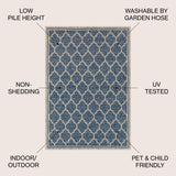 Trebol Moroccan Trellis Textured Weave Indoor/outdoor Area Rug