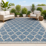 Trebol Moroccan Trellis Textured Weave Indoor/outdoor Area Rug