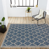 Trebol Moroccan Trellis Textured Weave Indoor/outdoor Area Rug
