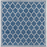 Trebol Moroccan Trellis Textured Weave Indoor/outdoor Square Rug