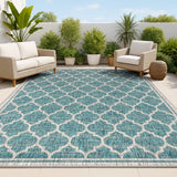 Trebol Moroccan Trellis Textured Weave Indoor/outdoor Area Rug