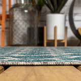 Trebol Moroccan Trellis Textured Weave Indoor/outdoor Square Rug