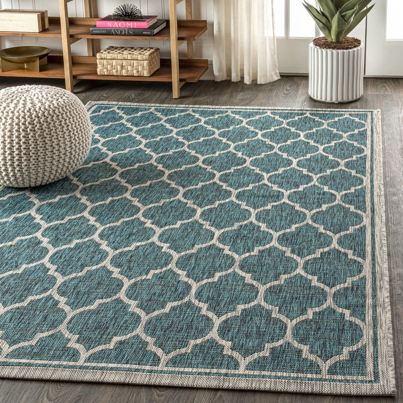 Trebol Moroccan Trellis Textured Weave Indoor/outdoor Area Rug