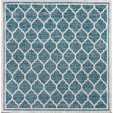 Trebol Moroccan Trellis Textured Weave Indoor/outdoor Square Rug