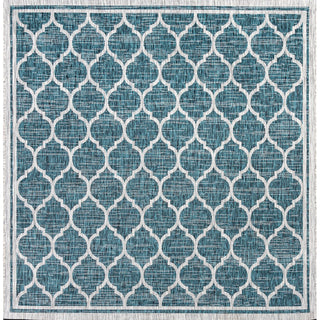 Trebol Moroccan Trellis Textured Weave Indoor/outdoor Square Rug