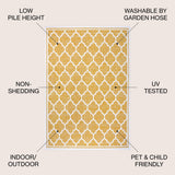 Trebol Moroccan Trellis Textured Weave Indoor/outdoor Area Rug