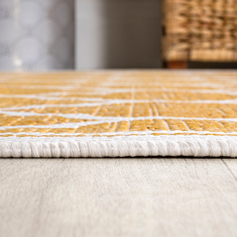 Trebol Moroccan Trellis Textured Weave Indoor/outdoor Area Rug