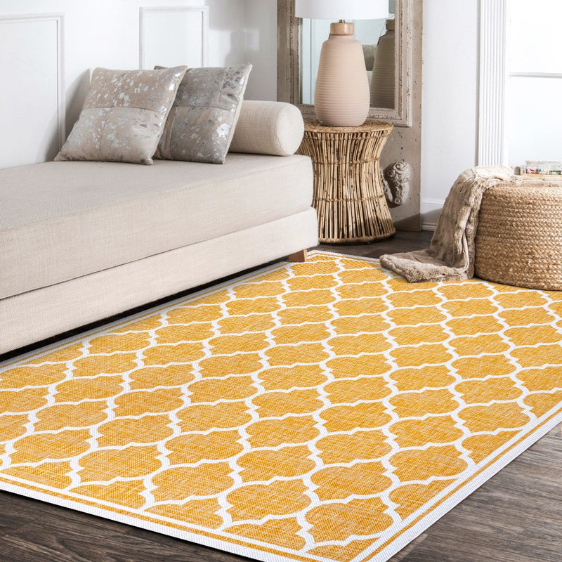 Trebol Moroccan Trellis Textured Weave Indoor/outdoor Area Rug