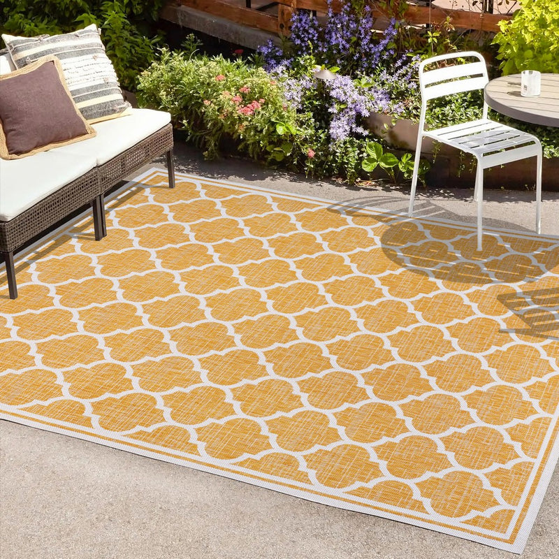 Trebol Moroccan Trellis Textured Weave Indoor/outdoor Area Rug