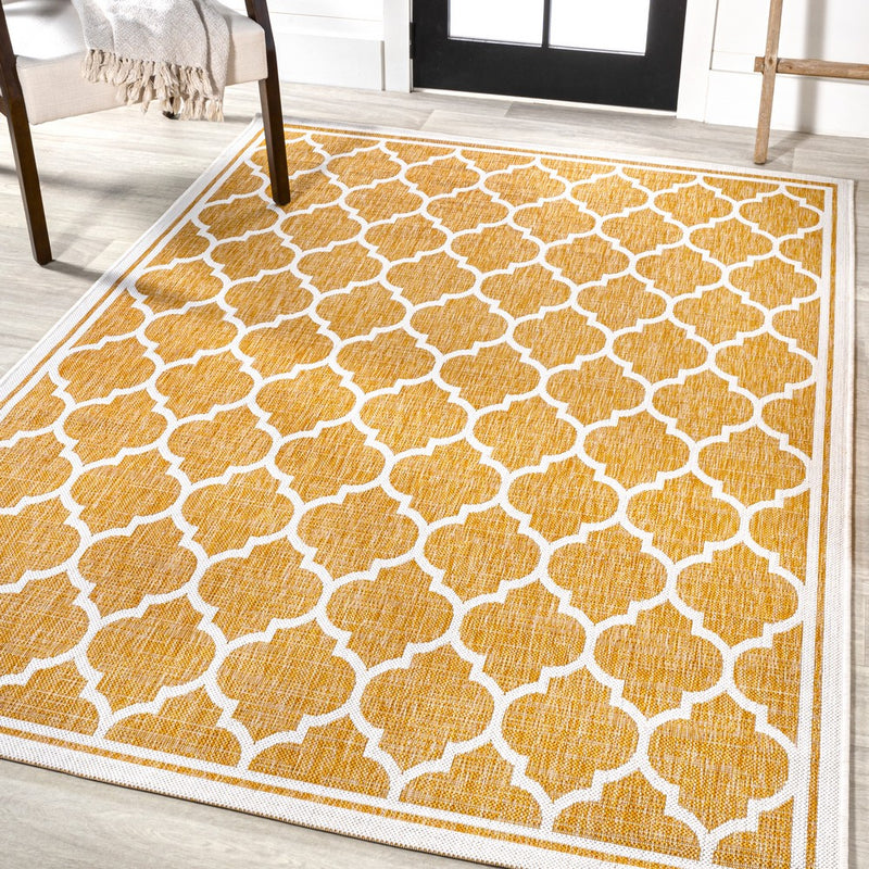 Trebol Moroccan Trellis Textured Weave Indoor/outdoor Area Rug
