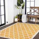 Trebol Moroccan Trellis Textured Weave Indoor/outdoor Area Rug