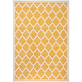 Trebol Moroccan Trellis Textured Weave Indoor/outdoor Area Rug