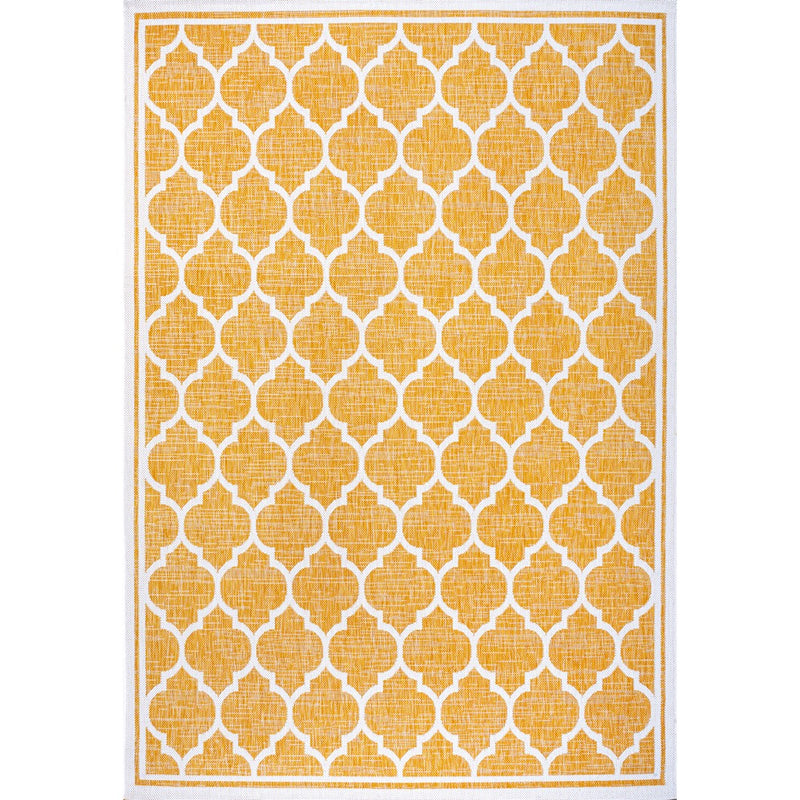 Trebol Moroccan Trellis Textured Weave Indoor/outdoor Area Rug