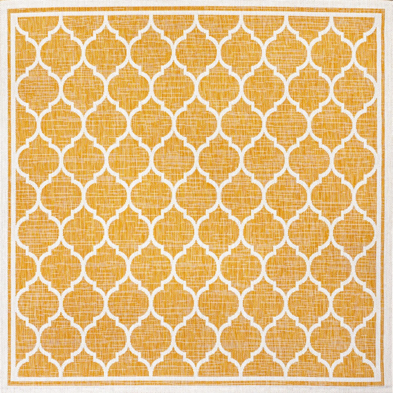 Trebol Moroccan Trellis Textured Weave Indoor/outdoor Square Rug