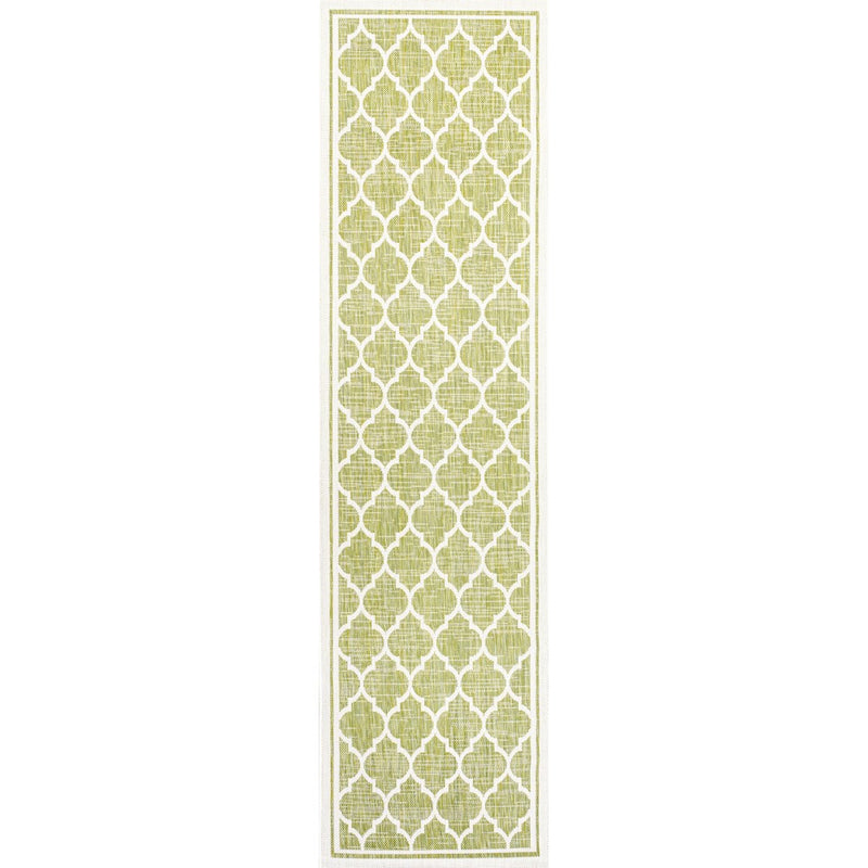 Trebol Moroccan Trellis Textured Weave Indoor/outdoor Runner Rug