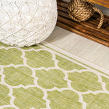 Trebol Moroccan Trellis Textured Weave Indoor/outdoor Square Rug