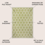 Trebol Moroccan Trellis Textured Weave Indoor/outdoor Area Rug
