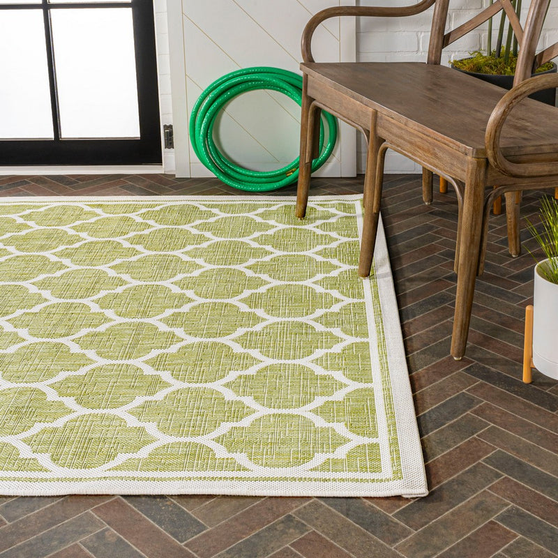 Trebol Moroccan Trellis Textured Weave Indoor/outdoor Area Rug