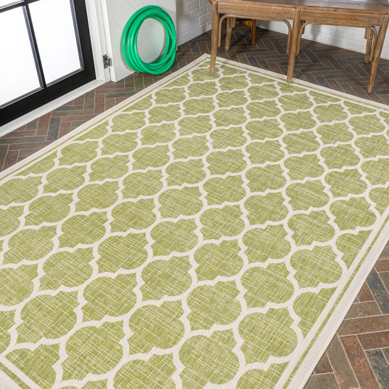 Trebol Moroccan Trellis Textured Weave Indoor/outdoor Area Rug