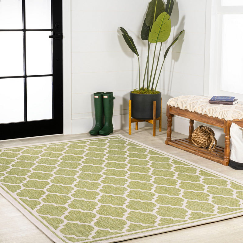Trebol Moroccan Trellis Textured Weave Indoor/outdoor Area Rug