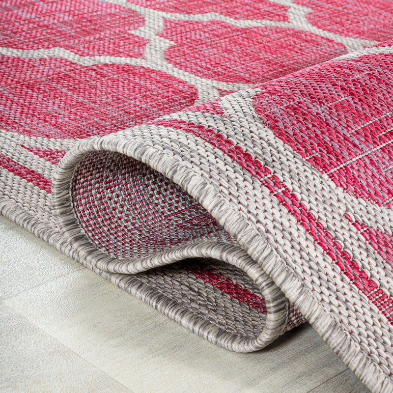 Trebol Moroccan Trellis Textured Weave Indoor/outdoor Area Rug