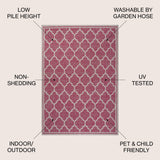 Trebol Moroccan Trellis Textured Weave Indoor/outdoor Area Rug