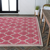 Trebol Moroccan Trellis Textured Weave Indoor/outdoor Area Rug