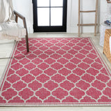 Trebol Moroccan Trellis Textured Weave Indoor/outdoor Area Rug