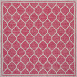 Trebol Moroccan Trellis Textured Weave Indoor/outdoor Square Rug