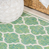 Trebol Moroccan Trellis Textured Weave Indoor/outdoor Square Rug