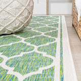 Trebol Moroccan Trellis Textured Weave Indoor/outdoor Square Rug