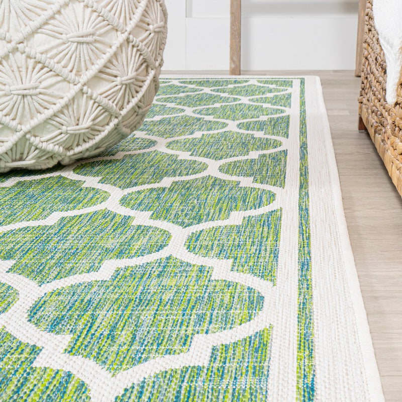 Trebol Moroccan Trellis Textured Weave Indoor/outdoor Square Rug