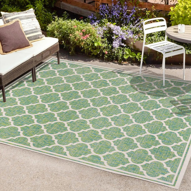 Trebol Moroccan Trellis Textured Weave Indoor/outdoor Area Rug
