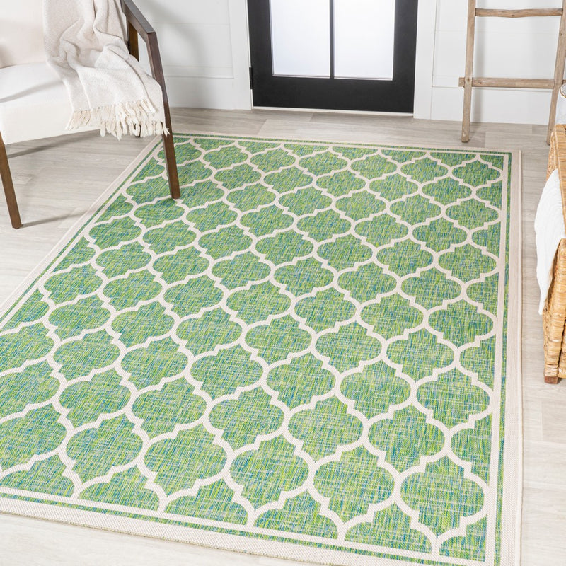 Trebol Moroccan Trellis Textured Weave Indoor/outdoor Area Rug