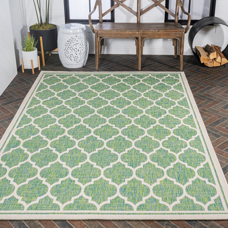 Trebol Moroccan Trellis Textured Weave Indoor/outdoor Area Rug